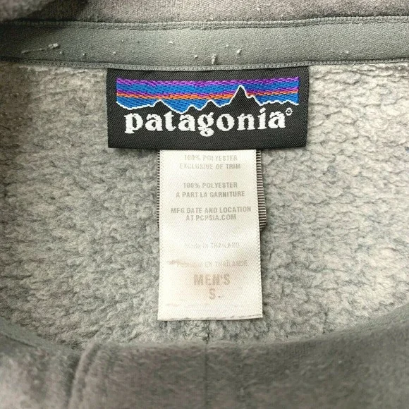 Patagonia Better Sweater Size Small Mens Heather Gray 1/2 Zip with Fleece Jacket